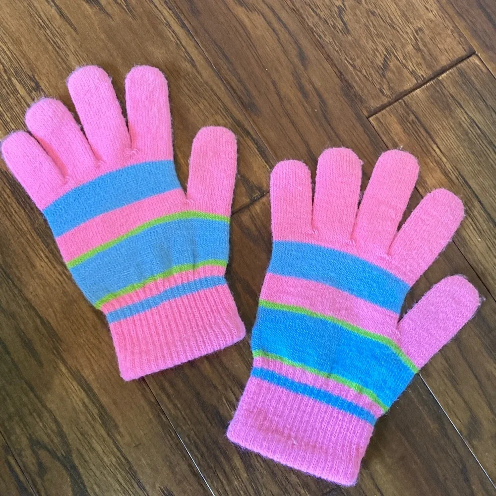 Colorful Striped Kids Gloves